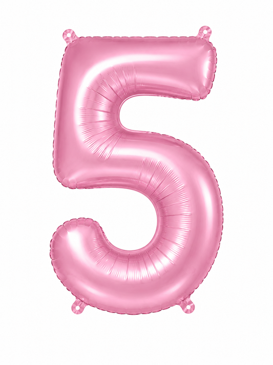 NUMERO DE GLOBO 5 ROSADO 32"