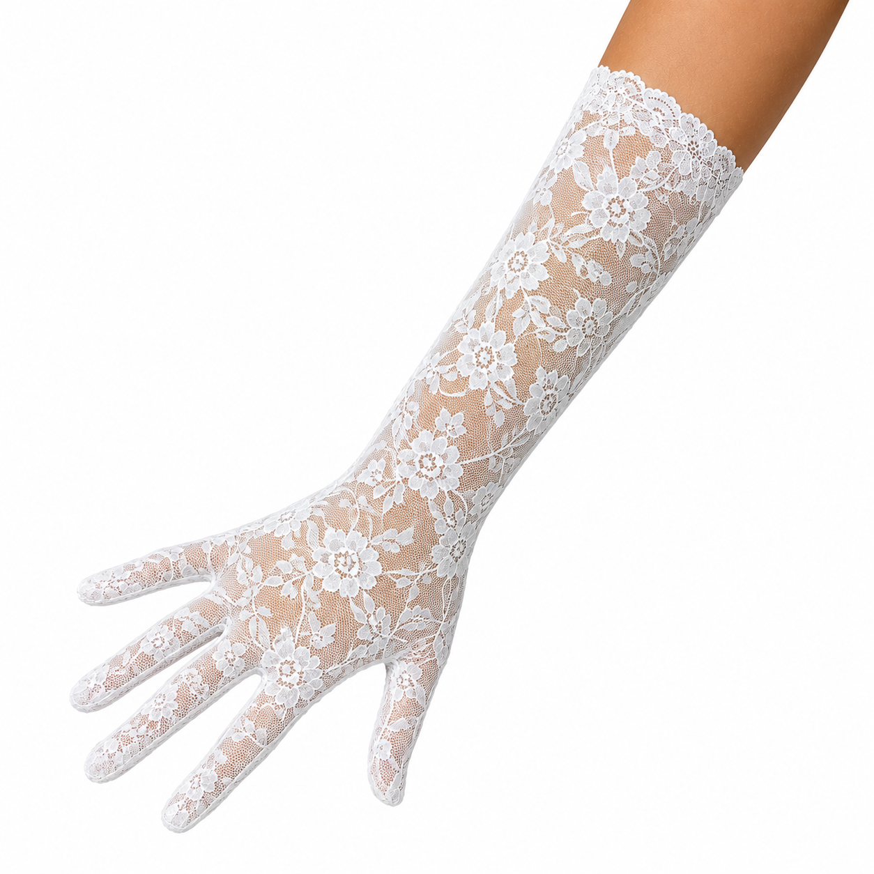 GUANTES DE ENCAJE MEDIANOS