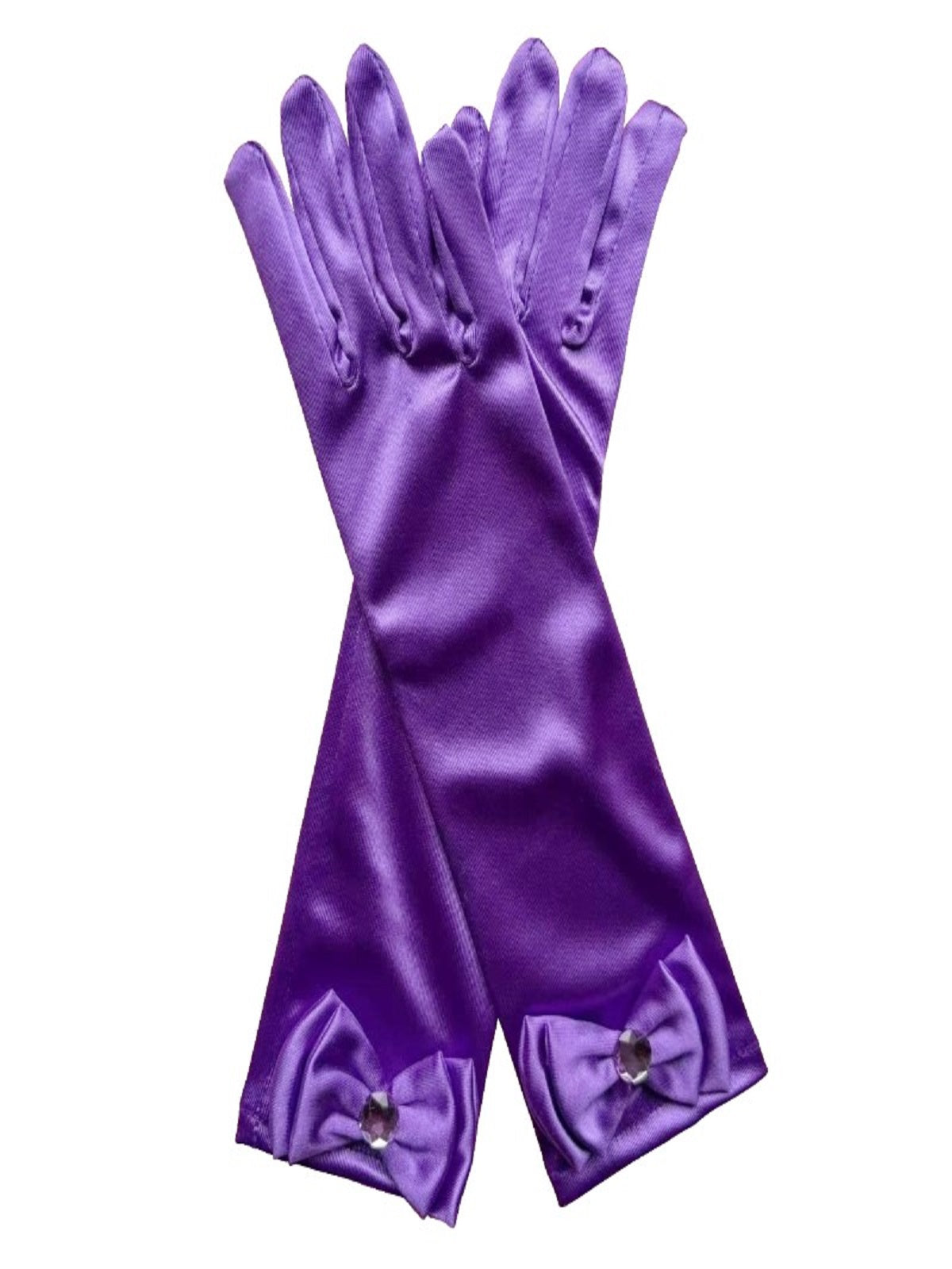 Guante Liso Elasticado 42 cm Morado (par) - Don Cotillón