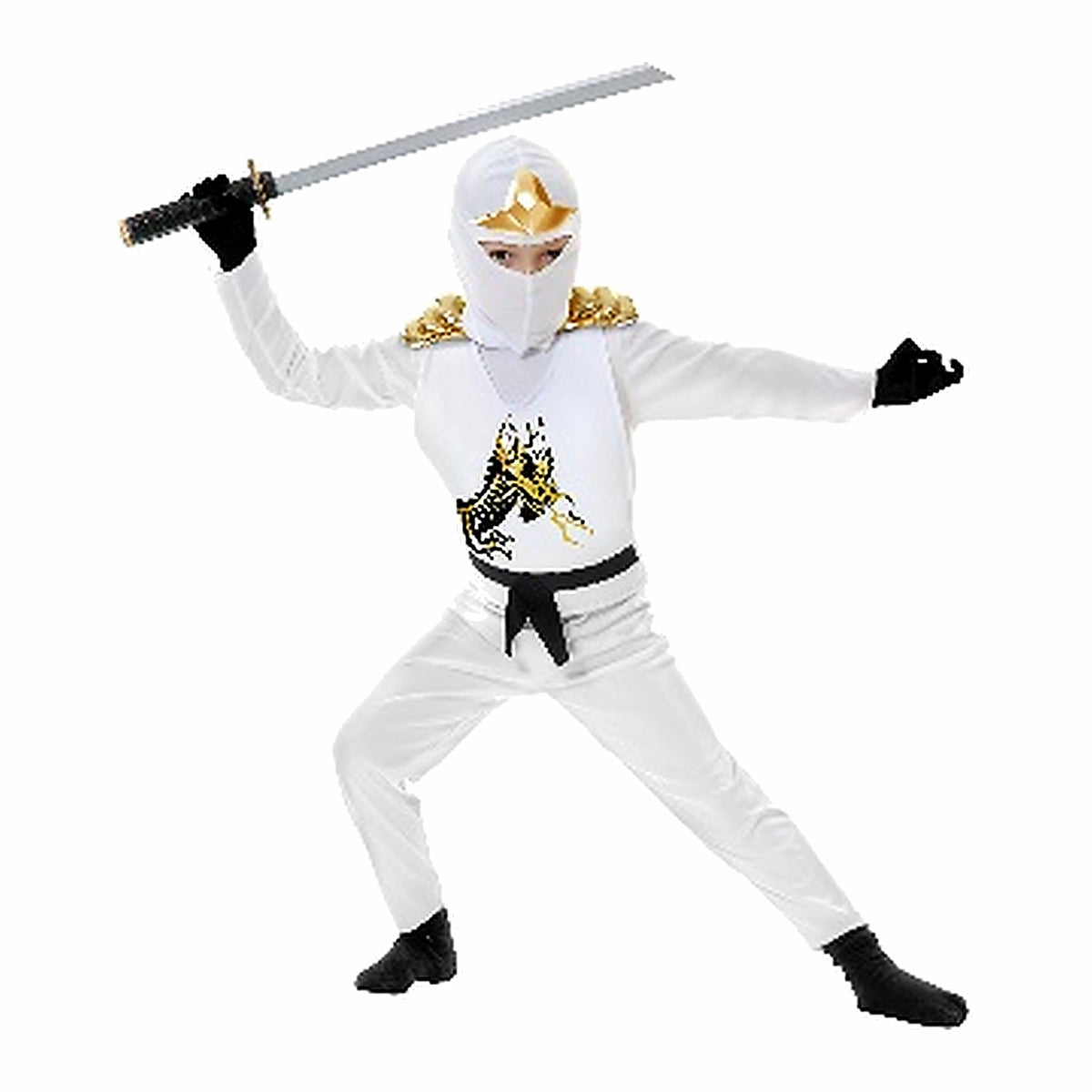 Disfraz Ninja Vengador Blanco Niño