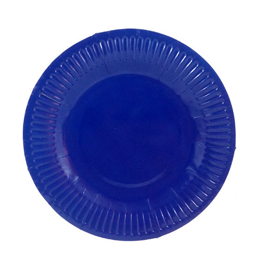 PLATOS DE CARTON AZUL X10