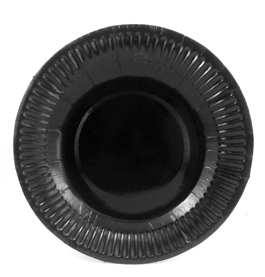 PLATOS DE CARTON NEGRO X10