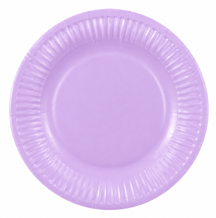 PLATO DE CARTON LILA X10