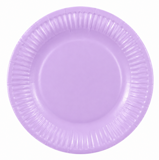 PLATO DE CARTON LILA X10