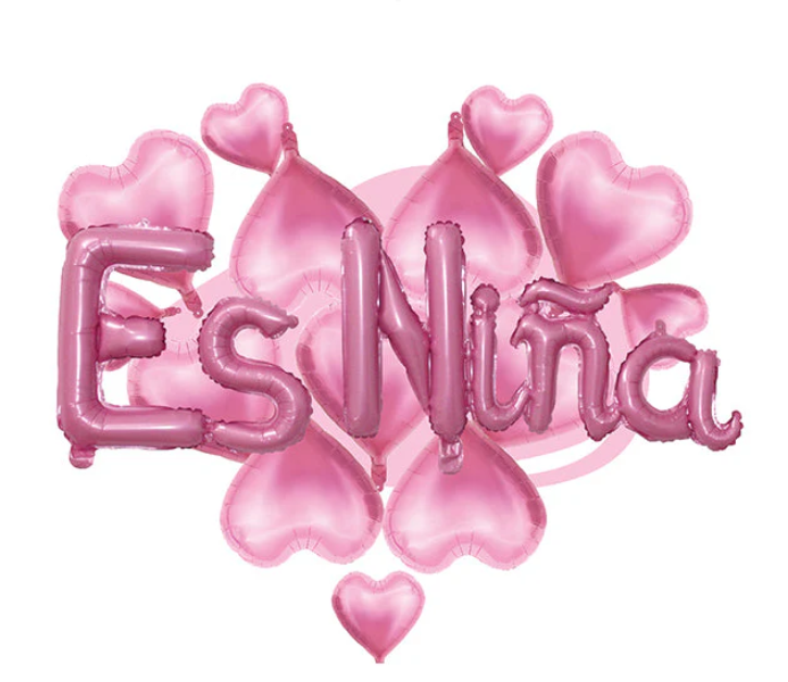 Globo Mylar/Latex Es Niña 16 Piezas