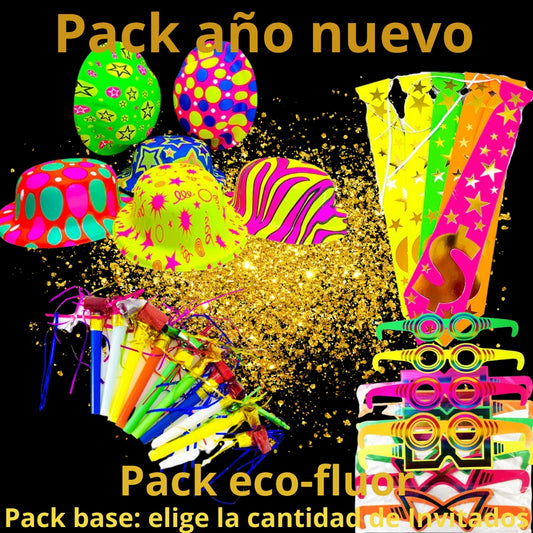 Pack cotillon año nuevo ECO-FLUOR 24 productos