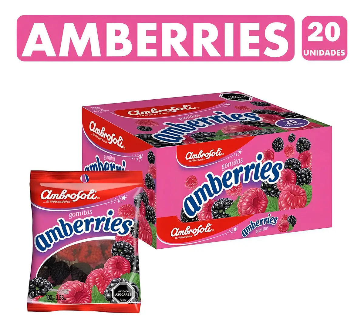Gomitas Amberries (caja De 20 Amberries) 500gr