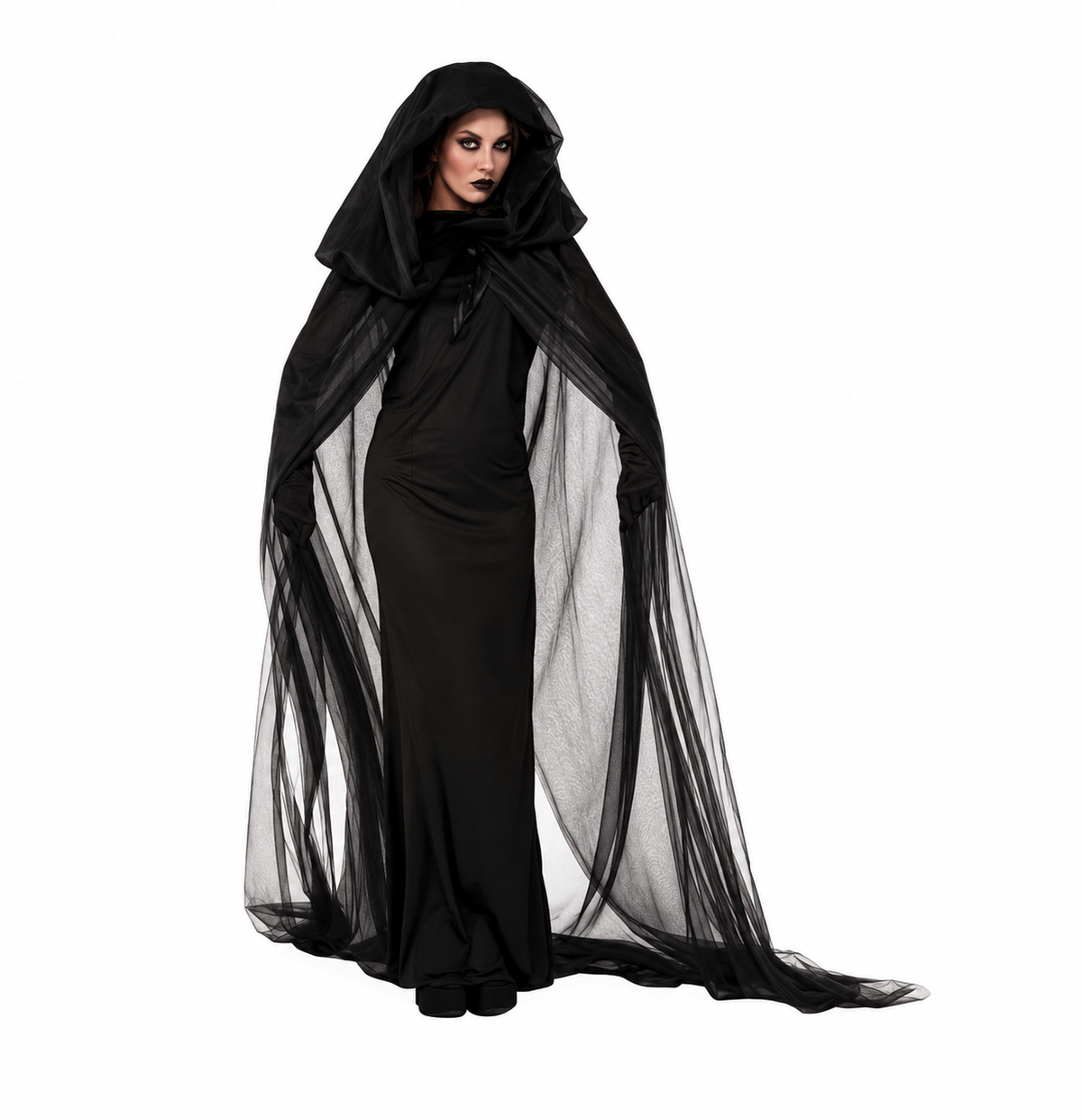 Disfraz Vestido Embrujado Negro Mujer - Don Cotillón