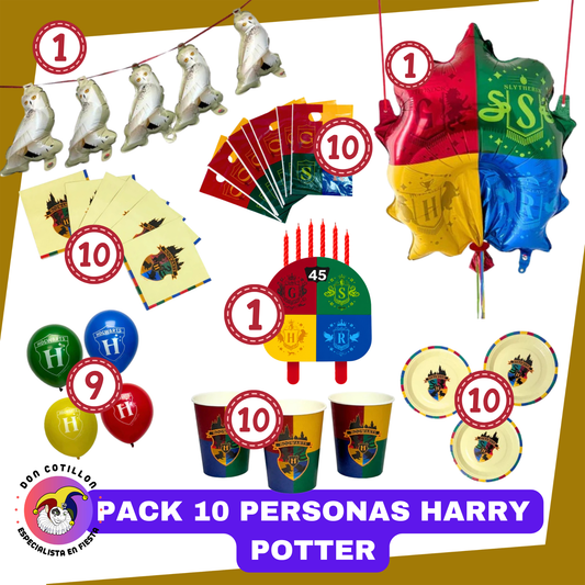 PACK COTILLON HARRY POTTER 10 PERSONAS