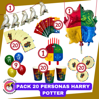 PACK COTILLON HARRY POTTER 20 PERSONAS