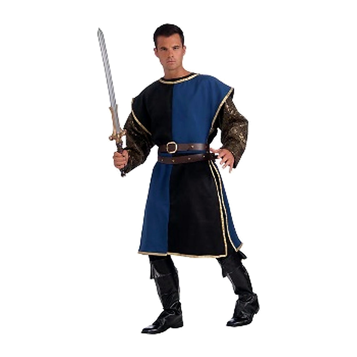 Sobreveste Medieval Azul y Negro Adulto