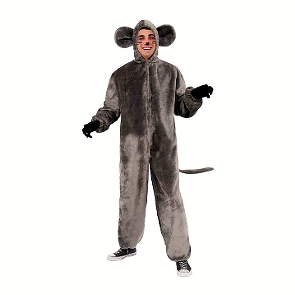 Disfraz Ratón Gris Peluche Adulto