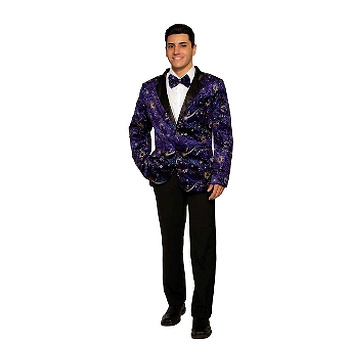 Blazer Terciopelo Azul con Corbata Hombre
