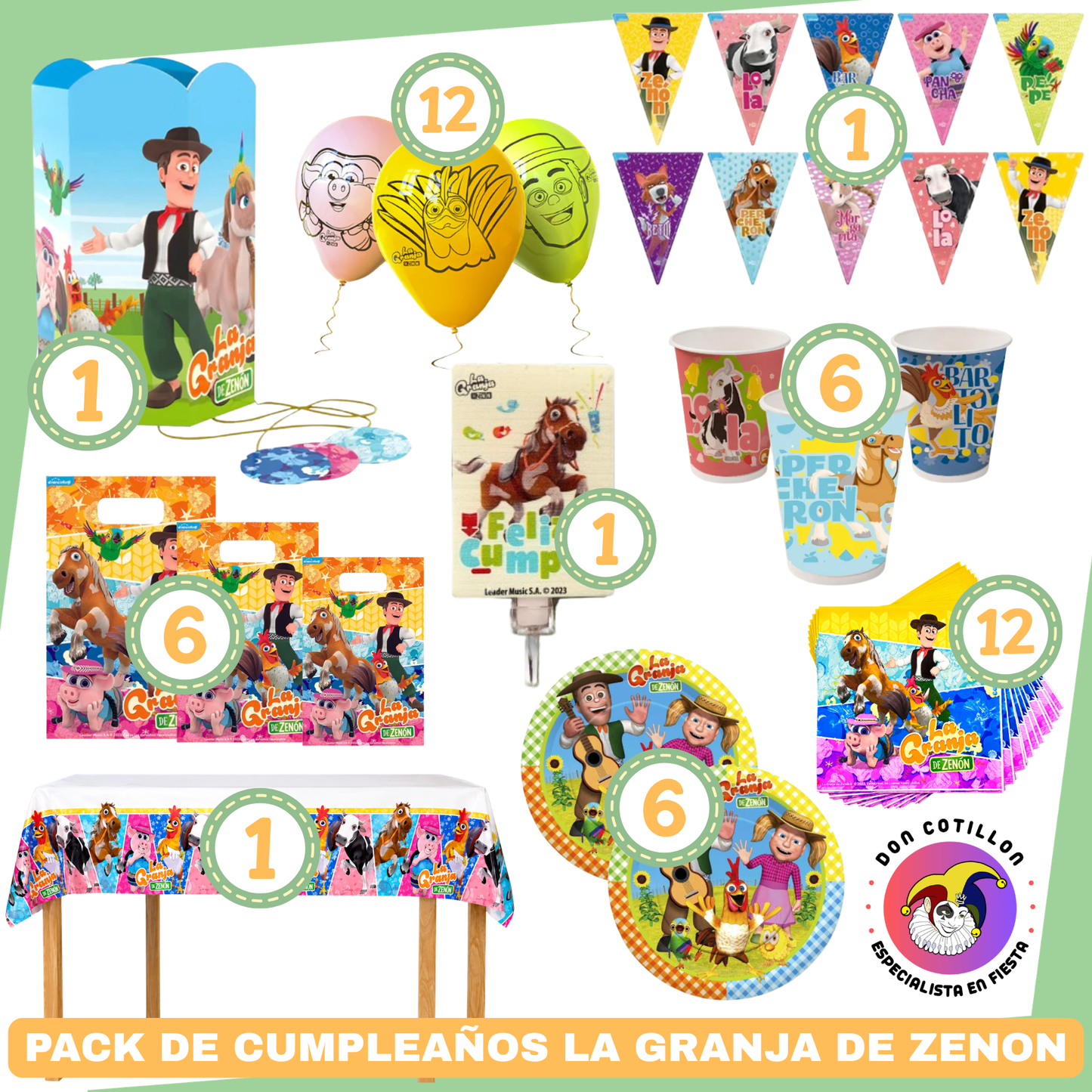 PACK CUMPLEAÑOS GRANJA DE ZENON