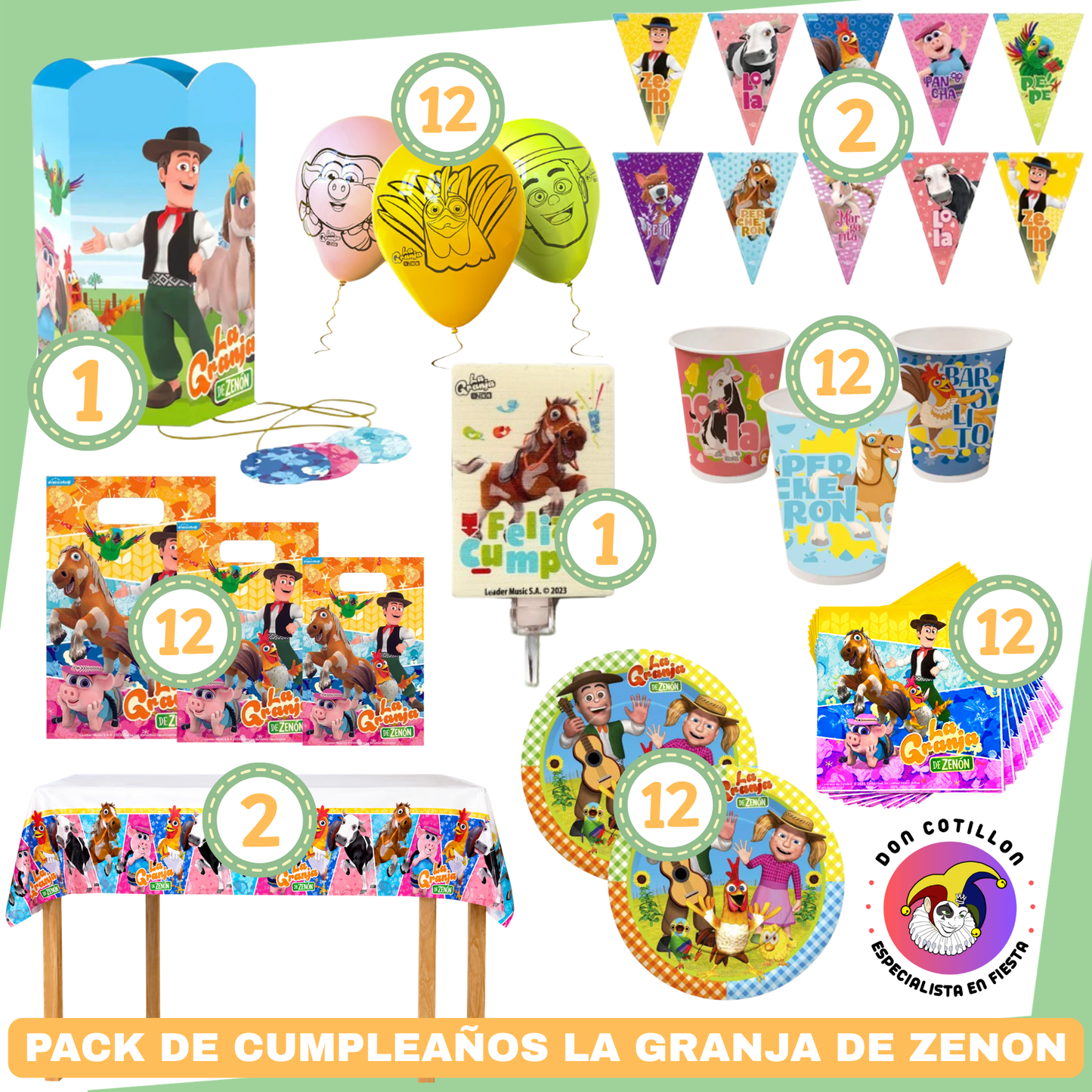 PACK CUMPLEAÑOS GRANJA DE ZENON