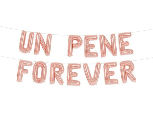 Guirnalda Globo Foil "Un Pene Forever" Rose Gold