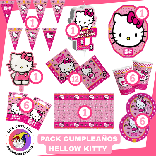 PACK DE CUMPLEAÑOS HELLOW KITTY