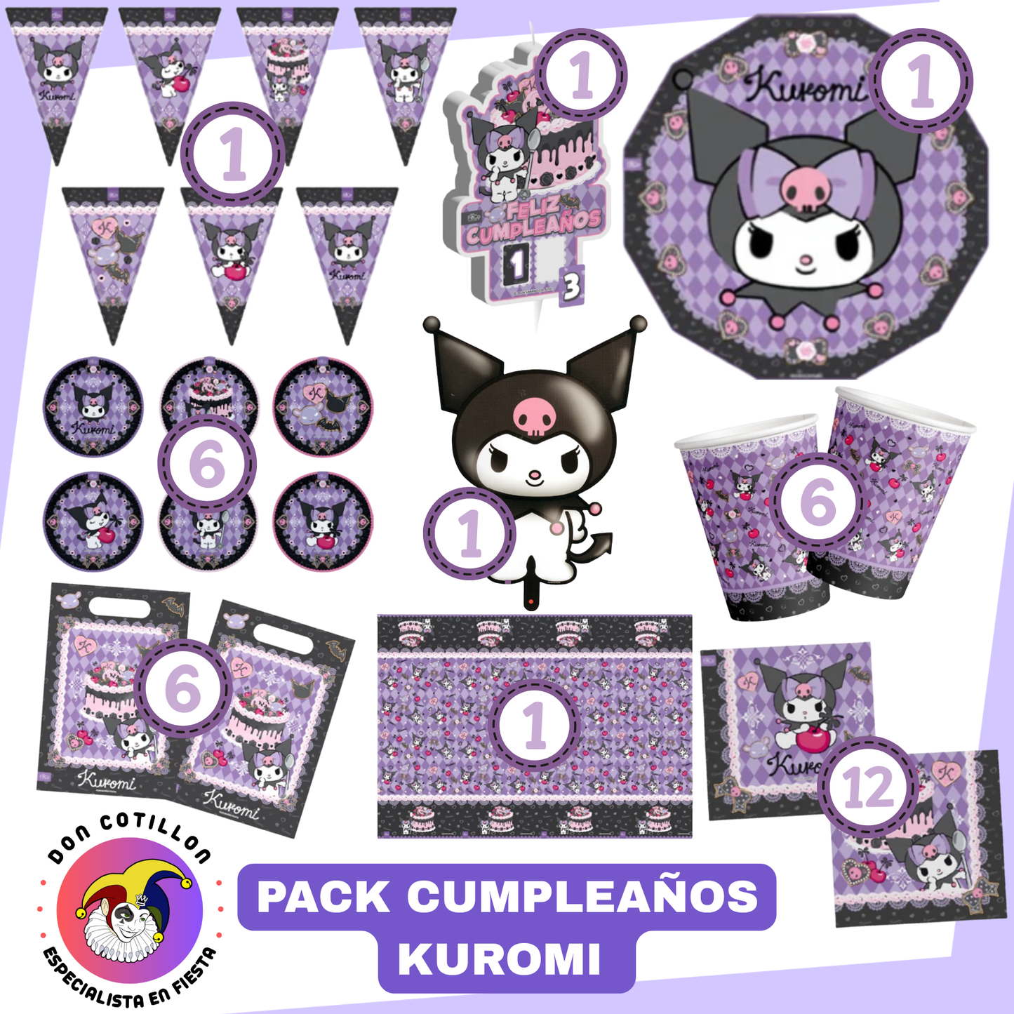 PACK DE CUMPLEAÑOS KUROMI