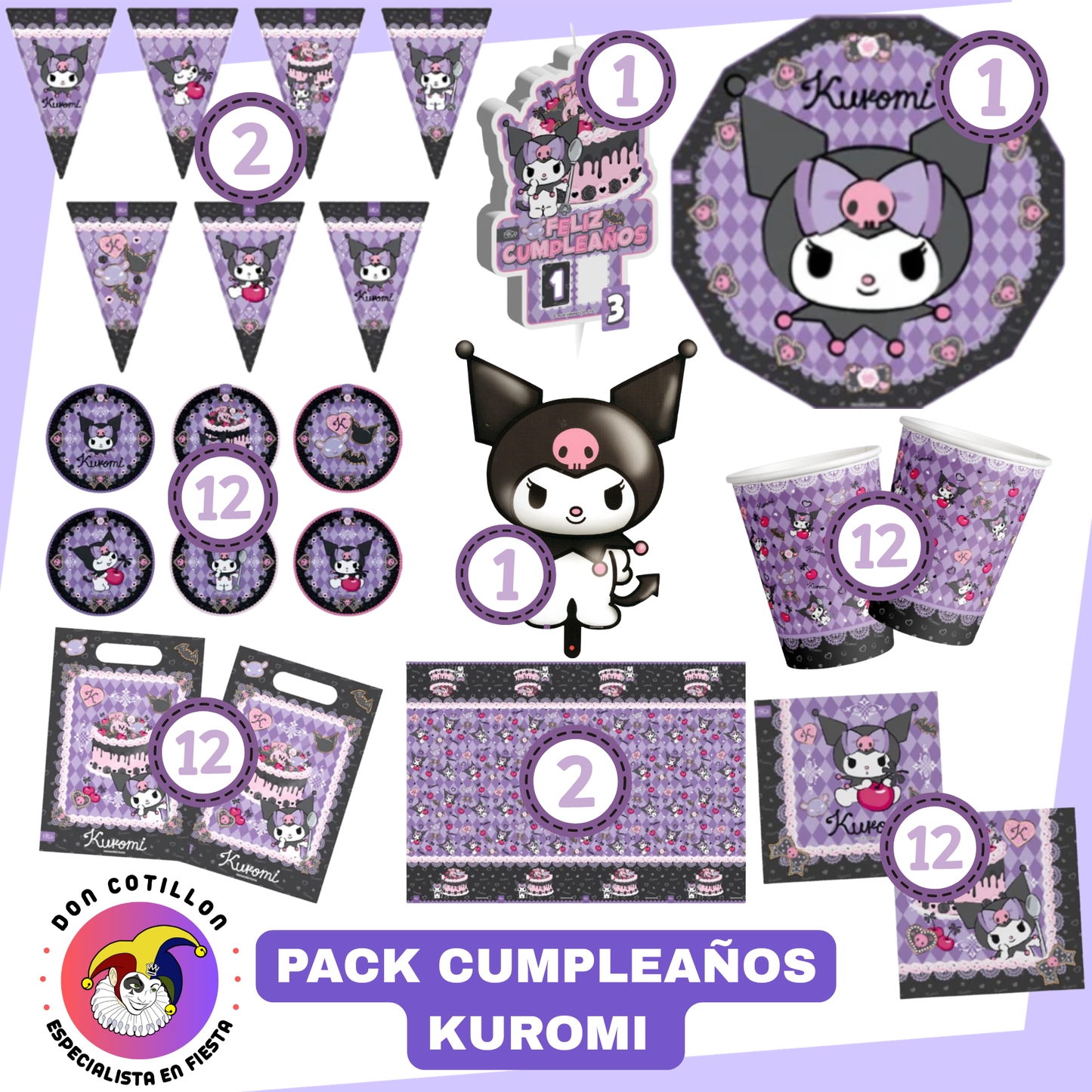 PACK DE CUMPLEAÑOS KUROMI