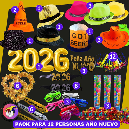 PACK FULL AÑO NUEVO 12 PERSONAS