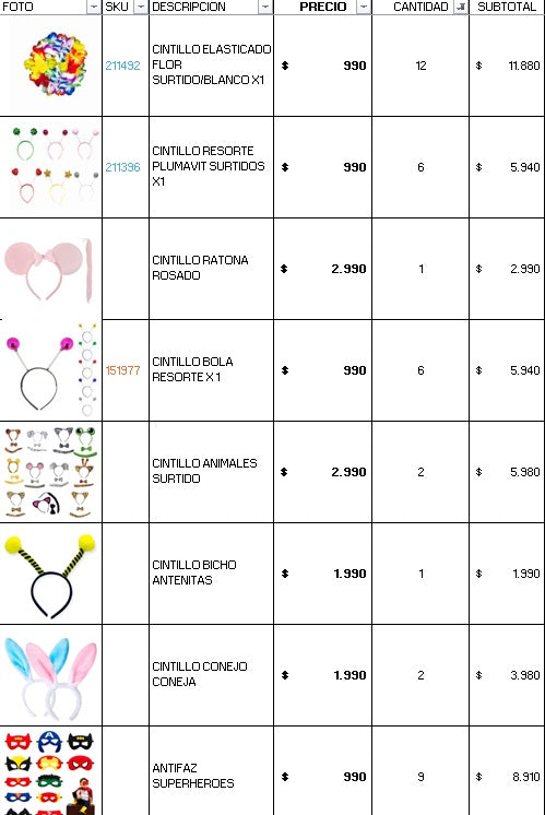 Pack 100 invitados flúor luminoso