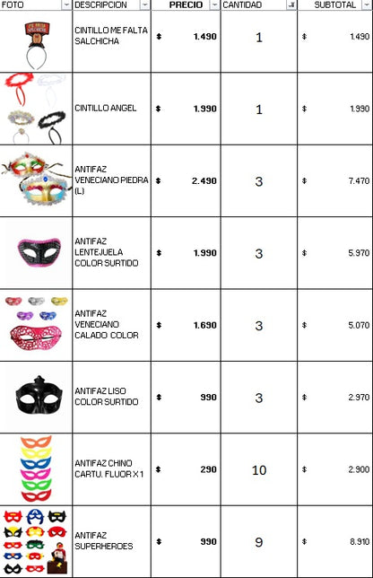 Pack cotillon eco 180 invitados