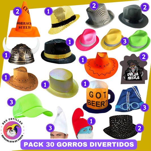 PACK 30 GORROS DE TELA PREMIUM -30% descuento!