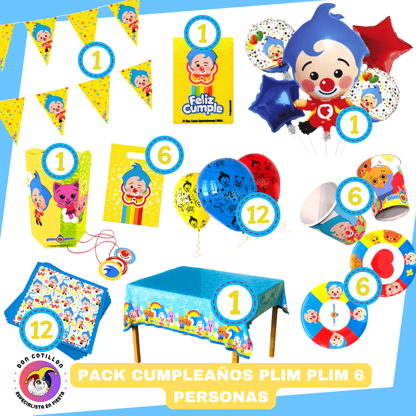 PACK CUMPLEAÑOS PLIM PLIM