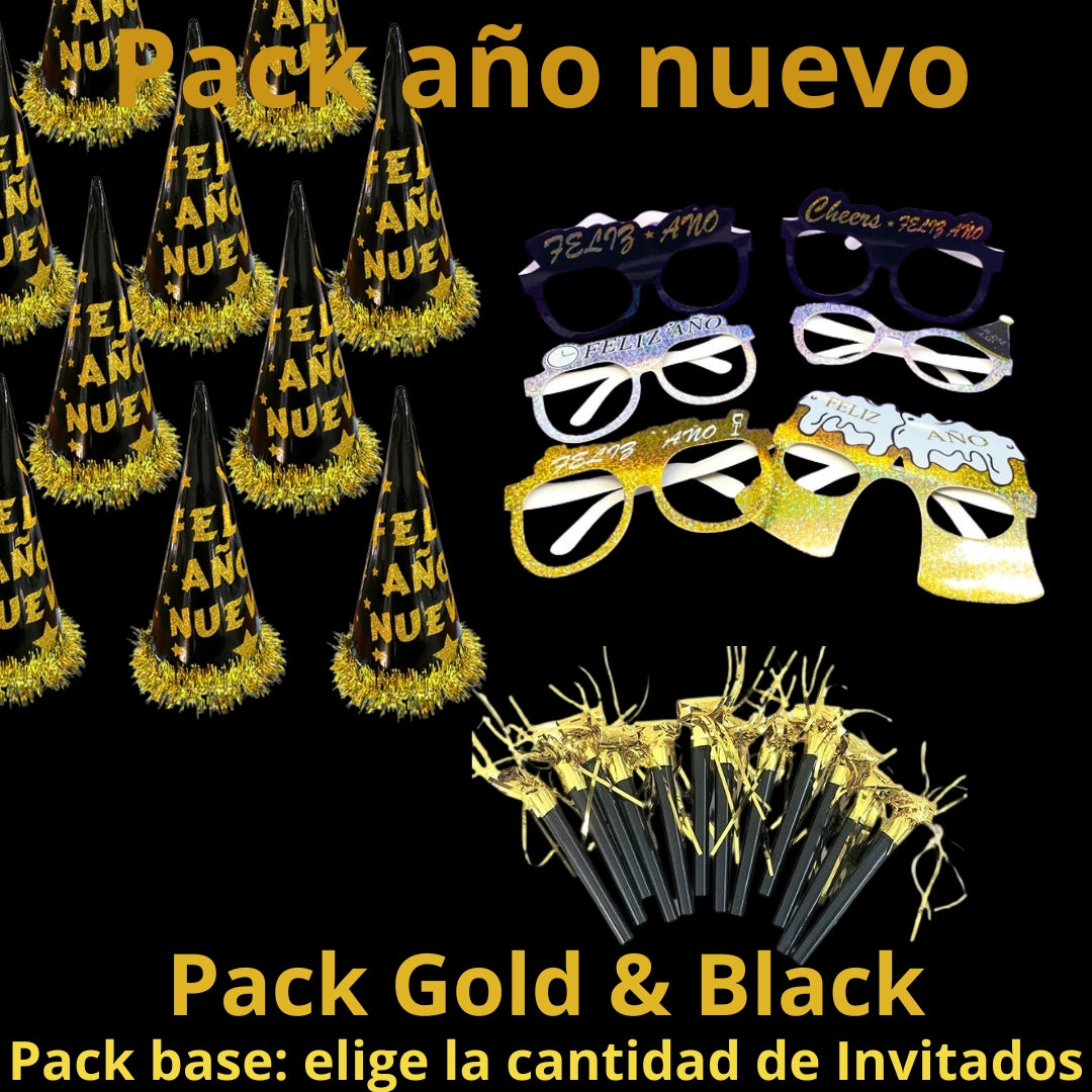 Pack golden black 18 articulos