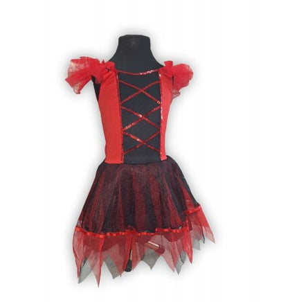 DISFRAZ VESTIDO DIABLITA SET LIQUIDACION