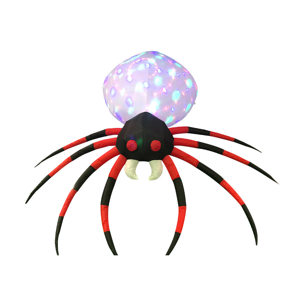 Inflable Halloween De Araña Luminosa - 2.4Mts