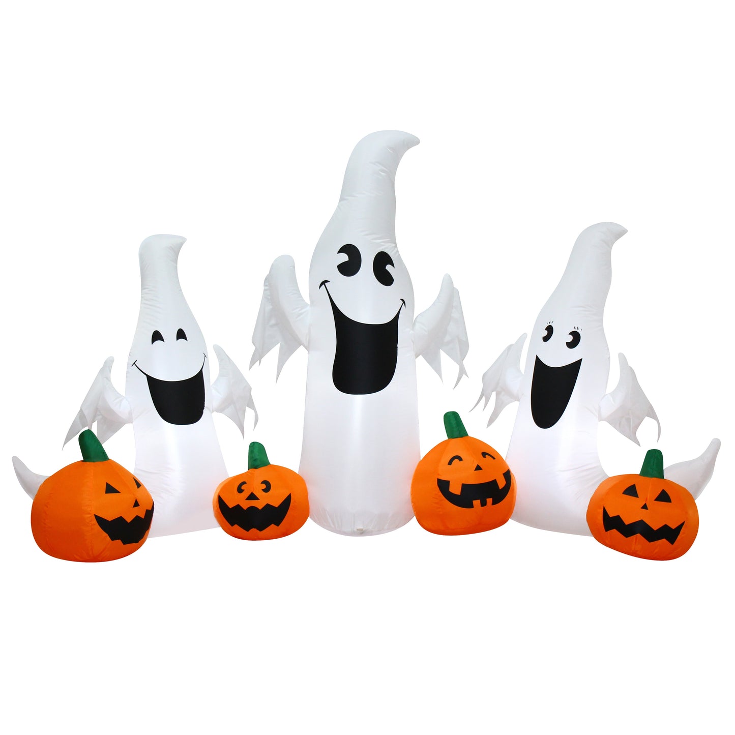 Inflable Halloween Fantasmas Y Calabazas Largo - 2.3Mts