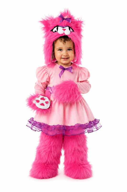 DISFRAZ GATITA ROSA BEBE