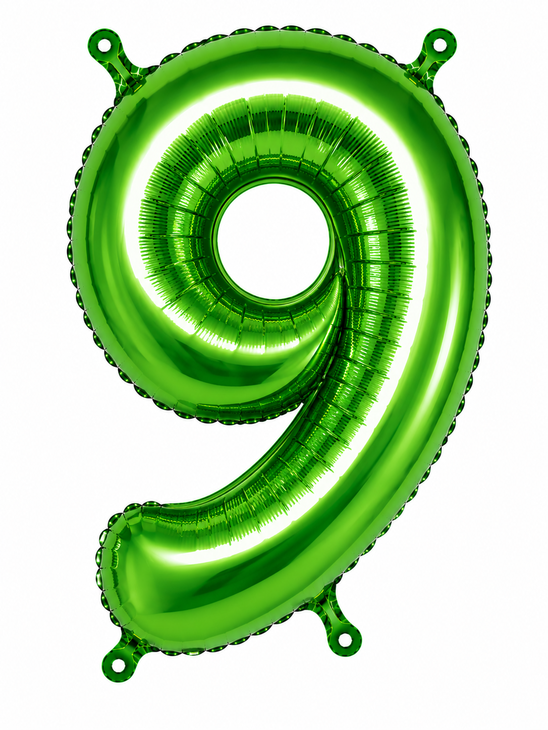 NUMERO DE GLOBO 9 VERDE 32"