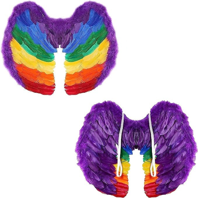 Alas multicolor de plumas