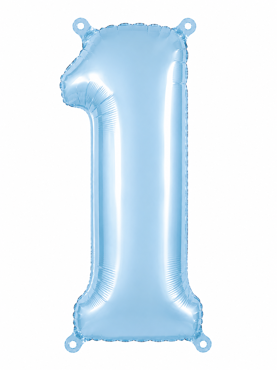 NUMERO DE GLOBO 1 CELESTE 32"