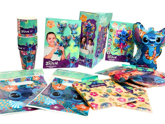 Caja Cumpleaños De Stitch Full Decoración Para 20 Personas