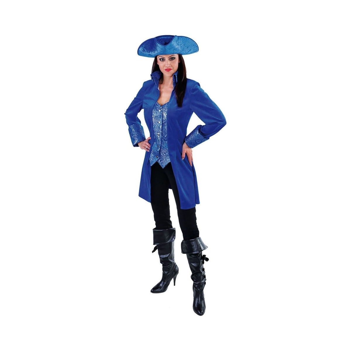 Chaqueta y Chaleco Marquesa Azul Mujer - Don Cotillón