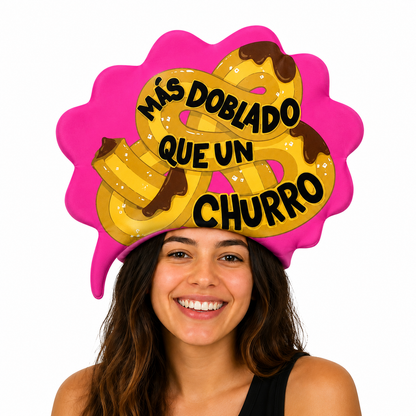 GORRO ESPUMA "MAS DOBLADO QUE UN CHURRO"