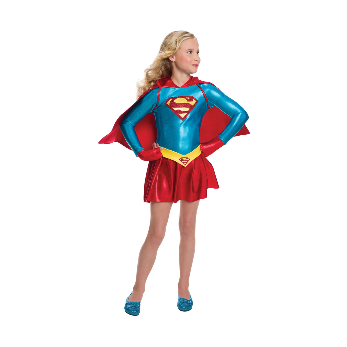 Disfraz Supergirl Niña con Capucha
