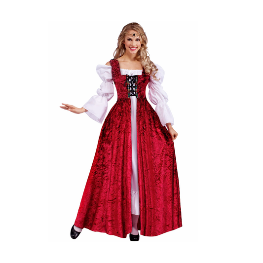 Vestido Medieval Rojo Mujer