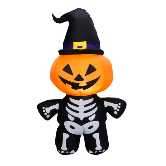 Decoración Inflable Eléctrico Esqueleto Calabaza 1,2 m