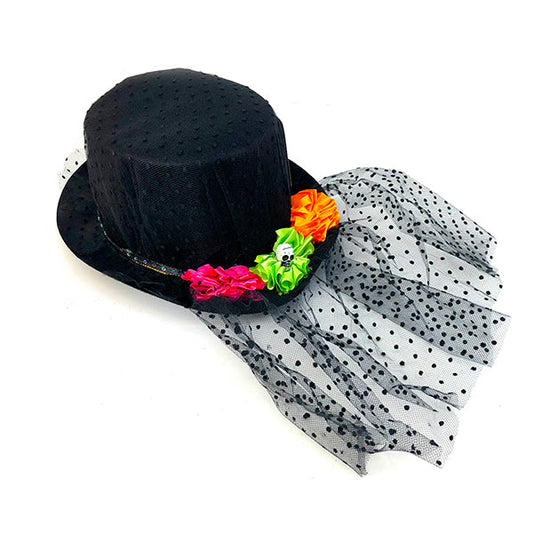 Somb. Tongo Flor Y Velo Negro