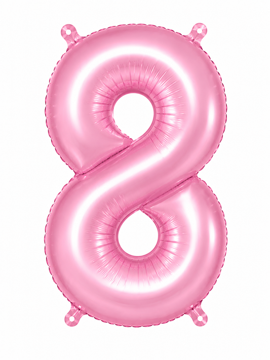NUMERO DE GLOBO 8 ROSADO 32"