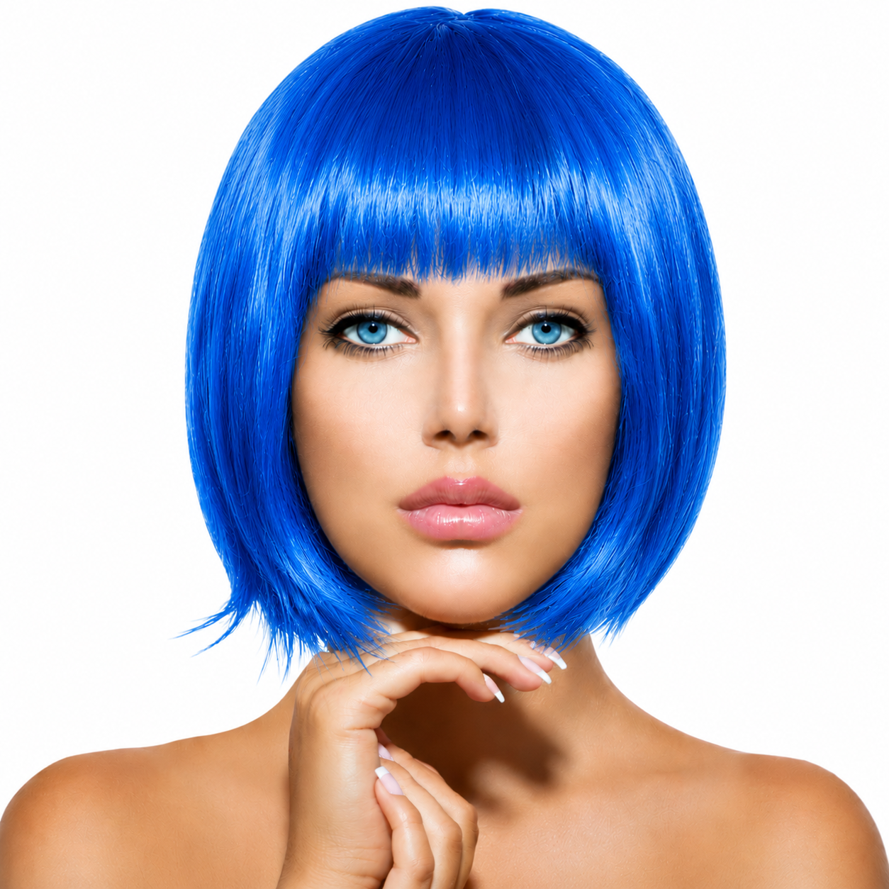 PELUCA CORTA AZUL
