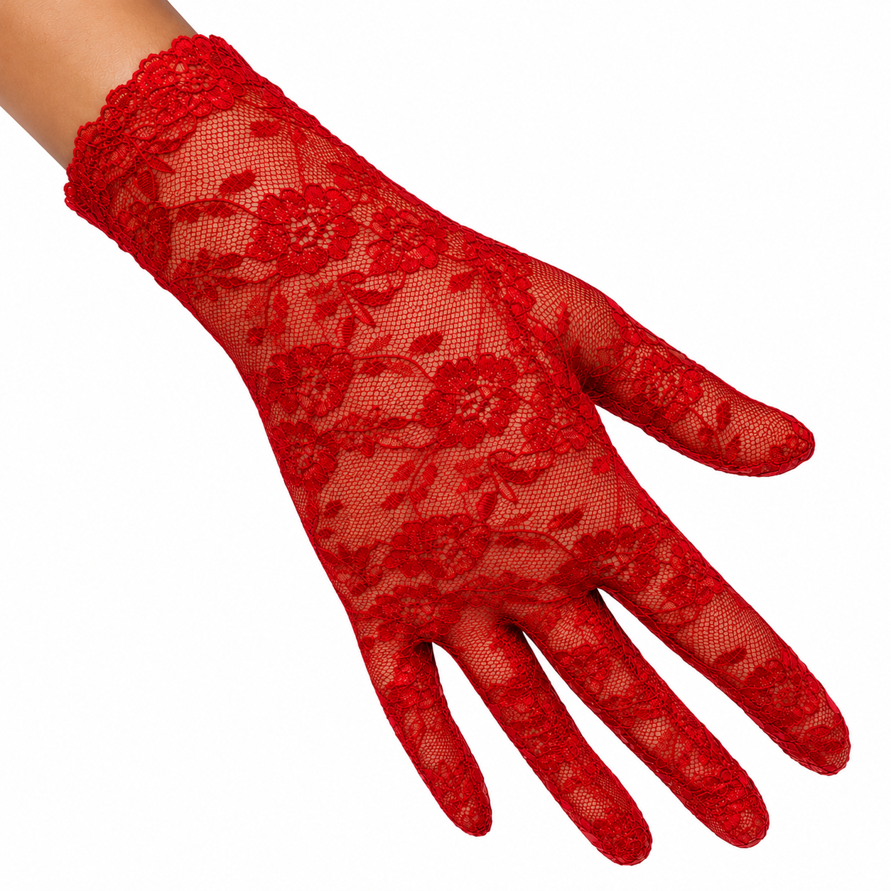 GUANTES DE ENCAJE CORTO
