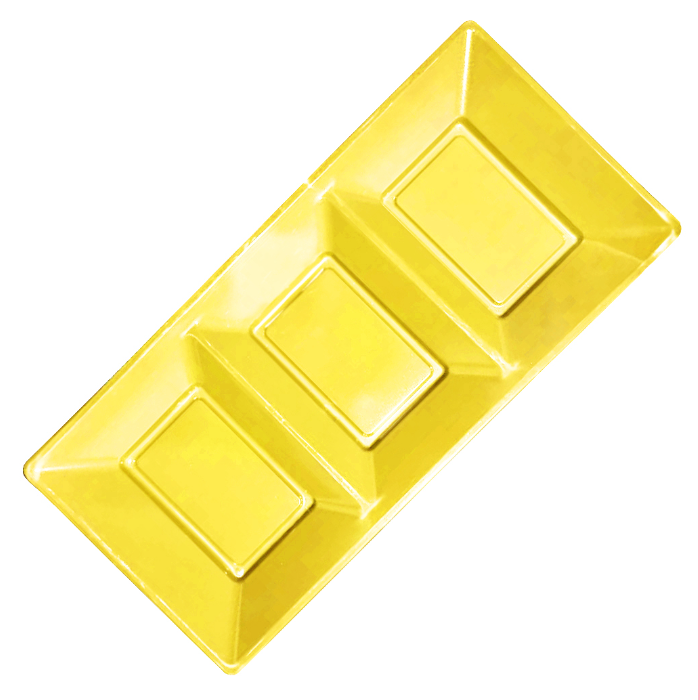 Bandejas 3 divisiones x3 uni COLOR A CELECCIONAR