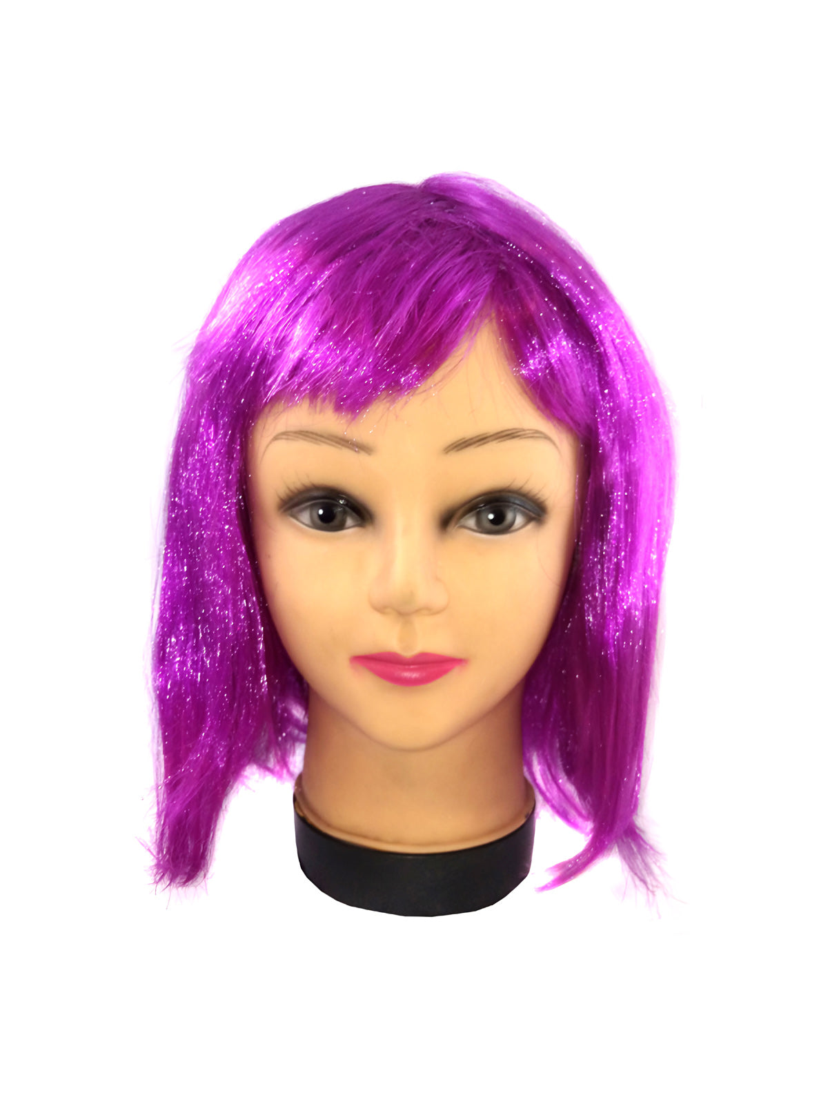 Peluca Corta 32Cm Morado - Don Cotillon