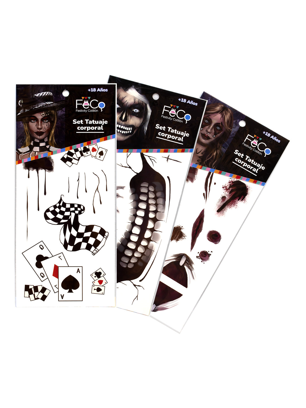 Adhesivo Tatoo Halloween X1 Uni - Don Cotillon