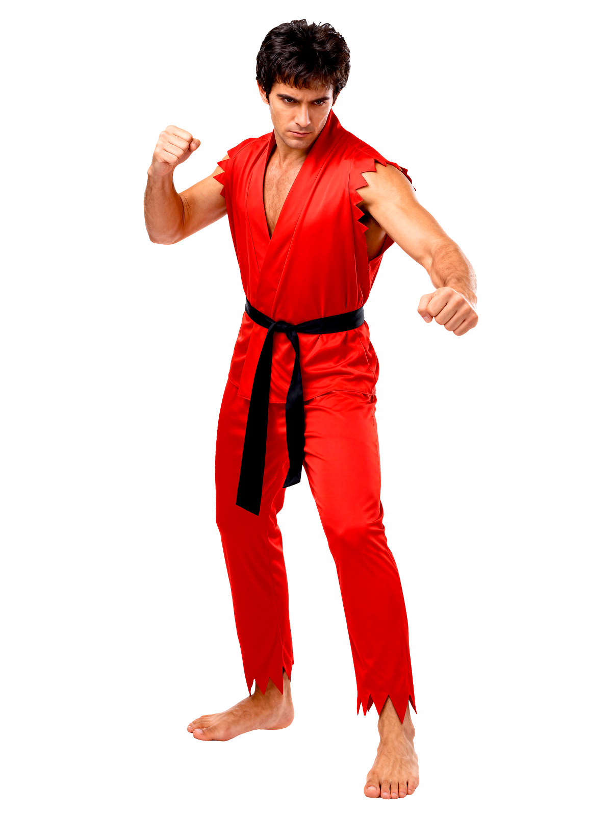 Traje Karateka Rojo M - Don Cotillón